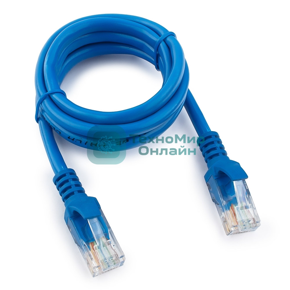 Патч-корд медный UTP Cablexpert PP10-1M/B cat.5e, 1м, литой, многожильный, синий