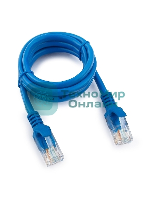 Патч-корд медный UTP Cablexpert PP10-1M/B cat.5e, 1м, литой, многожильный, синий