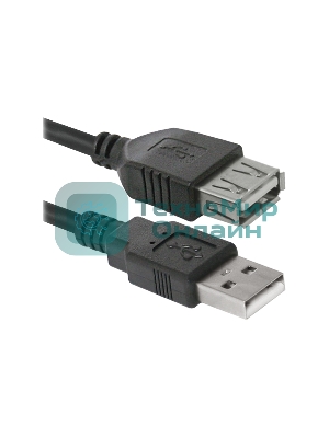 Кабель Defender USB 2.0USB02-06,AM-AF 1.8м, PolyBag,