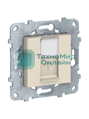 Механизм розетки компьютерная UNICA NEW RJ45 одиноч. кат.5е UTP беж. SchE NU541144