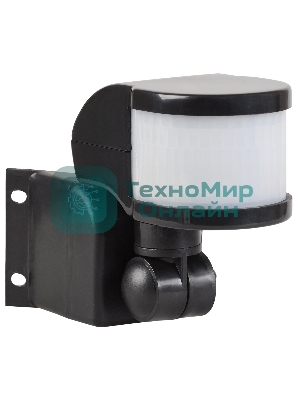 Детектор движения ДД 018 1100Вт угол обз. 270град. дальн. 12м IP44 черный IEK LDD10-018B-1100-002