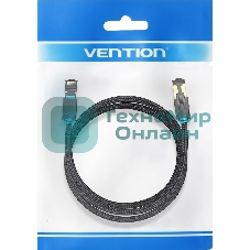 Патч-корд Vention прямой SFTP cat.8 RJ45 - 2м. черный Тканевая оплетка