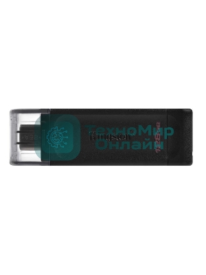 Флешка USB Kingston DataTraveler DT70 (DT70/128Gb), 128Gb, USB Type-C 3.2, R/W 70/45, черный