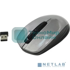 Мышь беспроводная Oklick 475MW черный/серый, 1200 dpi, радиоканал, USB, кнопки - 3