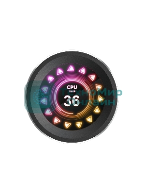 Водяное охлаждение для процессора SAMA Q60 Black (360мм, LED temp., черный, ARGb/Fans: 3x120мм, 86CFM, 30dBA, 2600RPM/Pump height 64мм, 30dBA, 2800RPM, Rad thickness 27мм/S: 1851, 1700, 1200, 20XX, 115X, AM5, AM4)