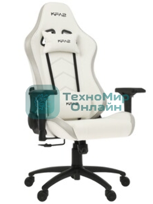 Кресло KFA2 Gaming Chair 01 RGB SE белый, экокожа, RGB-подсветка, подголовник