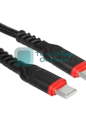 Кабель USB2.0 Hoco Type-C/Type-C, 3А, 60Вт, X59, 1м, черный, коробка