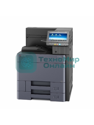 Принтер Kyocera P8060cdn, цветной лазерный A3, 60 стр/мин, 1200 dpi, 4 Gb+8 Gb SSD+320 GB HDD, дуплекс, USB 2.0, Network, touch panel (max 225000 лист./мес. Старт.к-жи: черный на 15000 стр, цветные на 10000 стр)