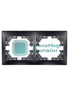 Рамка 2-м Мира горизонтальная черный бархат LEZARD 701-4200-147