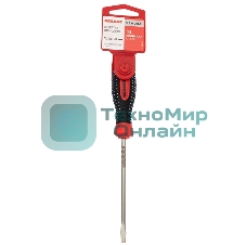 Отвертка шлицевая Rexant SL 4х100 мм, трехкомпонентная рукоятка, сталь S2