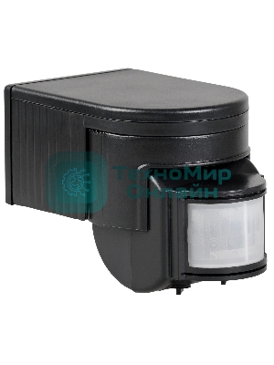 Датчик движения IEK LDD10-012-1100-002 ДД 012 черный, макс. нагрузка 1100Вт, угол обзора 180град., дальность 12м, IP44, IEK