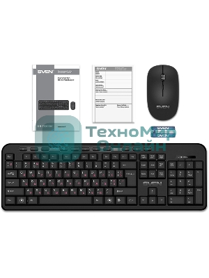 Комплект клавиатура + мышь SVEN KB-C3200W беспроводные клавиатура и мышь, черные