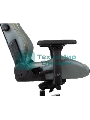 Кресло игровое Knight Craft Dragon серый эко.кожа крестов. металл