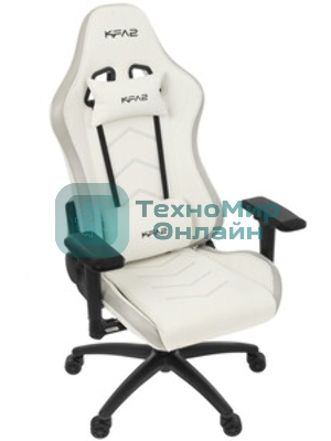 Кресло KFA2 Gaming Chair 01 RGB SE белый, экокожа, RGB-подсветка, подголовник