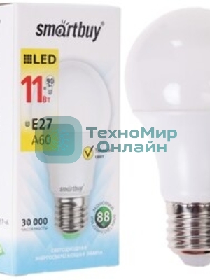 Светодиодная лампа Smartbuy-A60-11W/3000/E27