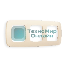 Рамка OMEGA Ecta (Бежевый матовый) 3-ая OF140333