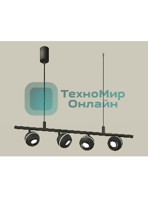 Светильник Ambrella light XB9002530/4 SBK/PBK черный песок/черный полированный MR16 GU5.3 (С9002, С1102, N7002)