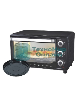 Мини-печь Sakura SA-7000BP 27л, духовка 1500Вт, механ.управление, чёрный