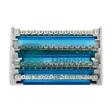 Шина на DIN-рейку в корпусе (кросс-модуль) Rexant 4х15