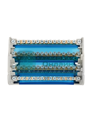 Шина на DIN-рейку в корпусе (кросс-модуль) Rexant 4х15