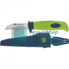 Нож монтажника с чехлом Сибртех, обрезиненная рукоятка, 190 мм, лезвие - 67 мм