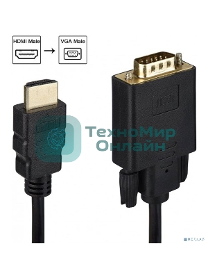 Кабель HDMI M VGA M full (с чипом) KS-is KS-441 черно-черный 1.8м