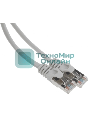 Патч-корд Premier PP22-0.5M 1000Gbит/с FTP 4 пары cat.5E CCA molded 0.5м серый RJ-45 (m)-RJ-45 (m)