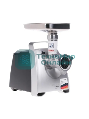 Мясорубка электрическая Bosch MFW68640 черный, 2200 Вт, 4.3 кг/мин, реверс, металлический лоток, насадки - 5