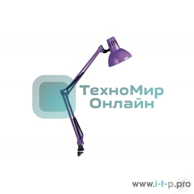 Светильник Camelion KD-312 C12 фиолетовый (настольный, 230V 60W, E27)