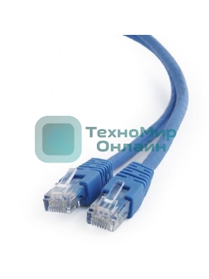 Патч-корд UTP Cablexpert cat.6, 0.5м, литой, многожильный, синий
