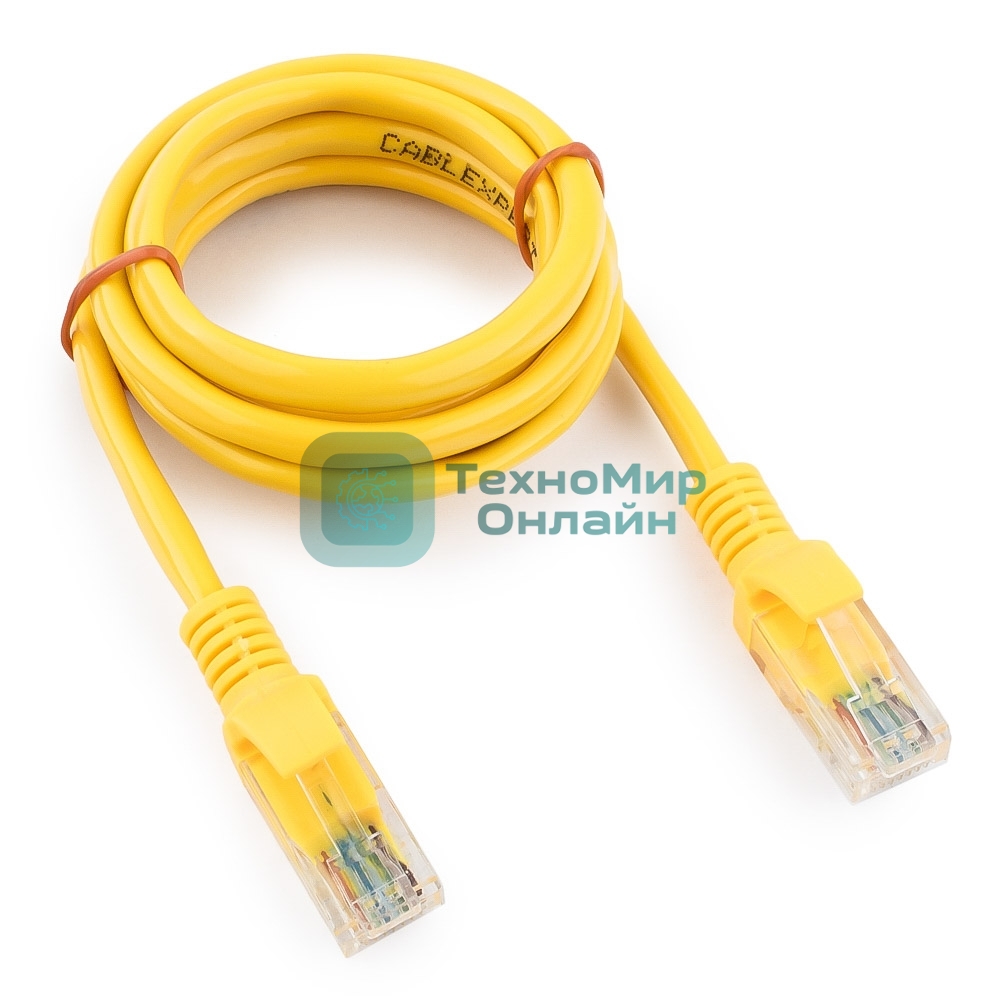 Патч-корд медный UTP Cablexpert PP10-1M/Y кат.5e, 1м, литой, многожильный, желтый
