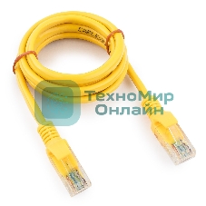 Патч-корд медный UTP Cablexpert PP10-1M/Y кат.5e, 1м, литой, многожильный, желтый