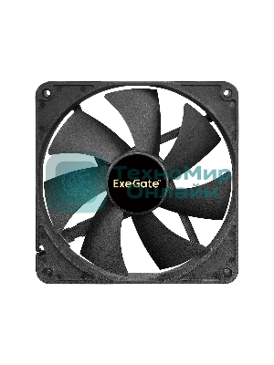 Вентилятор для корпуса ExeGate EX14025B4P-PWM черный, 140 мм, 1200 об/мин, 28 дБ, 4 pin