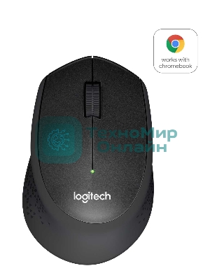 Мышь беспроводная Logitech M330 SILENT PLUS черный, 1000 dpi, радиоканал, USB, кнопки - 3