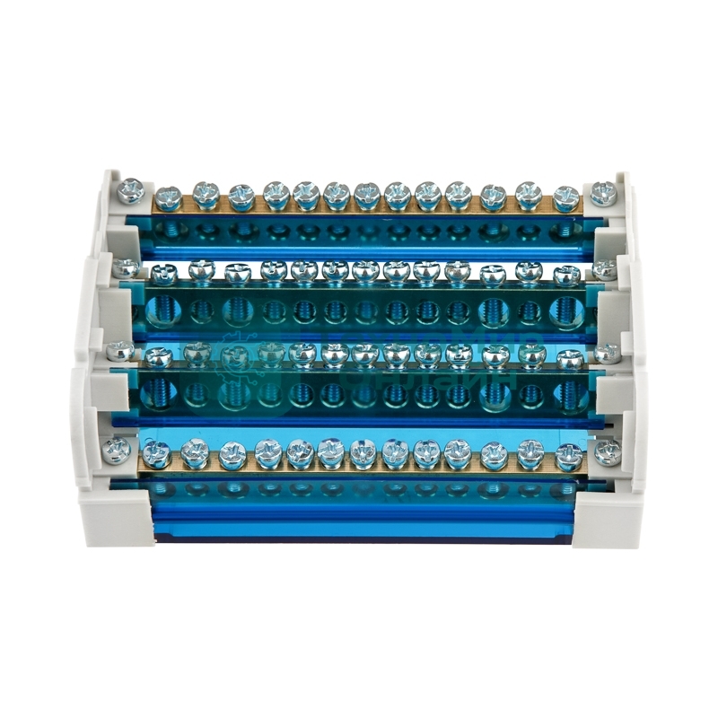 Шина на DIN-рейку в корпусе (кросс-модуль) Rexant 4х15