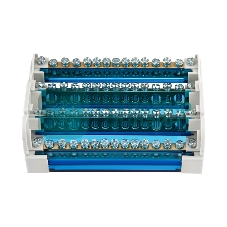 Шина на DIN-рейку в корпусе (кросс-модуль) Rexant 4х15