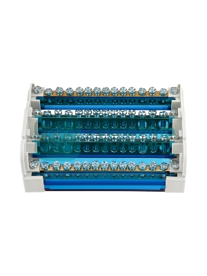 Шина на DIN-рейку в корпусе (кросс-модуль) Rexant 4х15