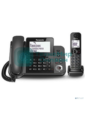 Телефон беспроводной (DECT) Panasonic KX-TGF320RUM серый металлик автооветчик АОН