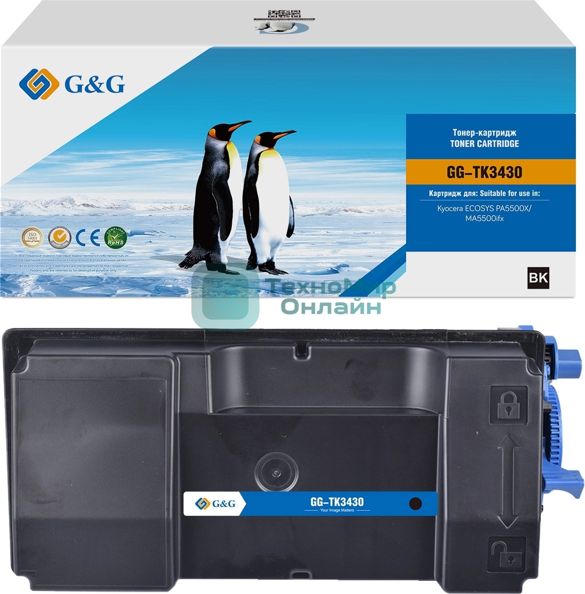 Картридж лазерный G&G GG-TK3430 TK-3430 черный (25000 стр.) для Kyocera ECOSYS PA5500X/MA5500ifx