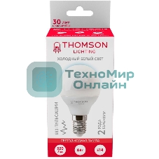Лампа LED Thomson E14, шар, 6Вт, 6500К, белый холодный, TH-B2315, 1 шт.