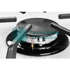 Газовая варочная панель Kuppersberg FG 62 W Газовая варочная панель, закаленное стекло, ширина 60 см, 4 газовые конфорки, WOK конфорка(3,8 кВт), автоподжиг, газ-контроль, чугунные решетки, белый