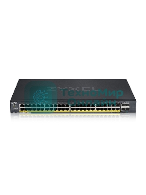 Коммутатор XGS1935-52HP, 52 Port Smart Managed PoE Switch, 48x Gigabit PoE and 4x 10G SFP+, hybrid mode, standalone or NebulaFlex Cloud, 375 Watt PoE