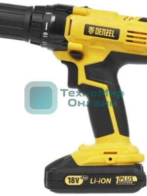 Дрель-шуруповерт Denzel CDH-BL-20, 20 В, 2 Ач, 50 Нм, бесщеточный