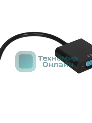 Кабель HDMI->VGA Cablexpert A-HDMI-VGA-03-6, 19M/15M + 3.5Jack, медь, позол.разъемы, 1.8м, черный, пакет