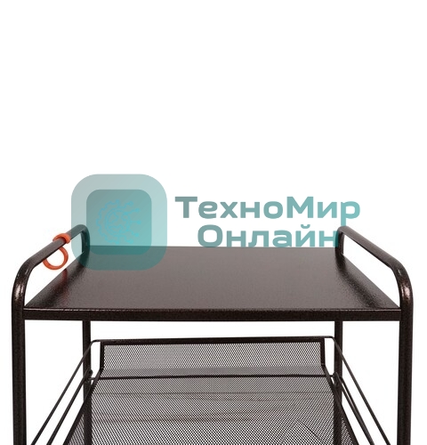 Этажерка Ладья 33КС черный, на колесиках Э356Ч