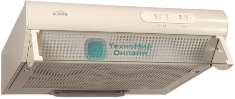 Вытяжка козырьковая 60П-290-П3Л кремовый, 60 см, 290 куб. м/ч, 52 дБ