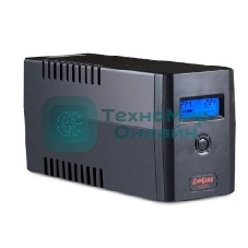 Источник бесперебойного питания ExeGate Power Smart ULB-800 LCD 800VA, черный, 2 евророзетки, USB