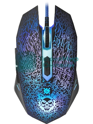 Мышь проводная Defender Shock GM-110L черный, 3200 dpi, USB, кнопки - 6