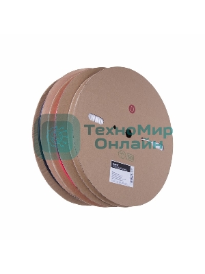 Термоусаживаемая трубка Rexant 3,0/1,5 мм, черная (бухта 200 м)