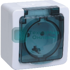 Розетка IEK ERMP12-K03-16-54-EC РСб20-3-ГПБд роз 1м с з/к о/у IP54 (цвет крышки:дымчатый) ГЕРМЕС PLUS